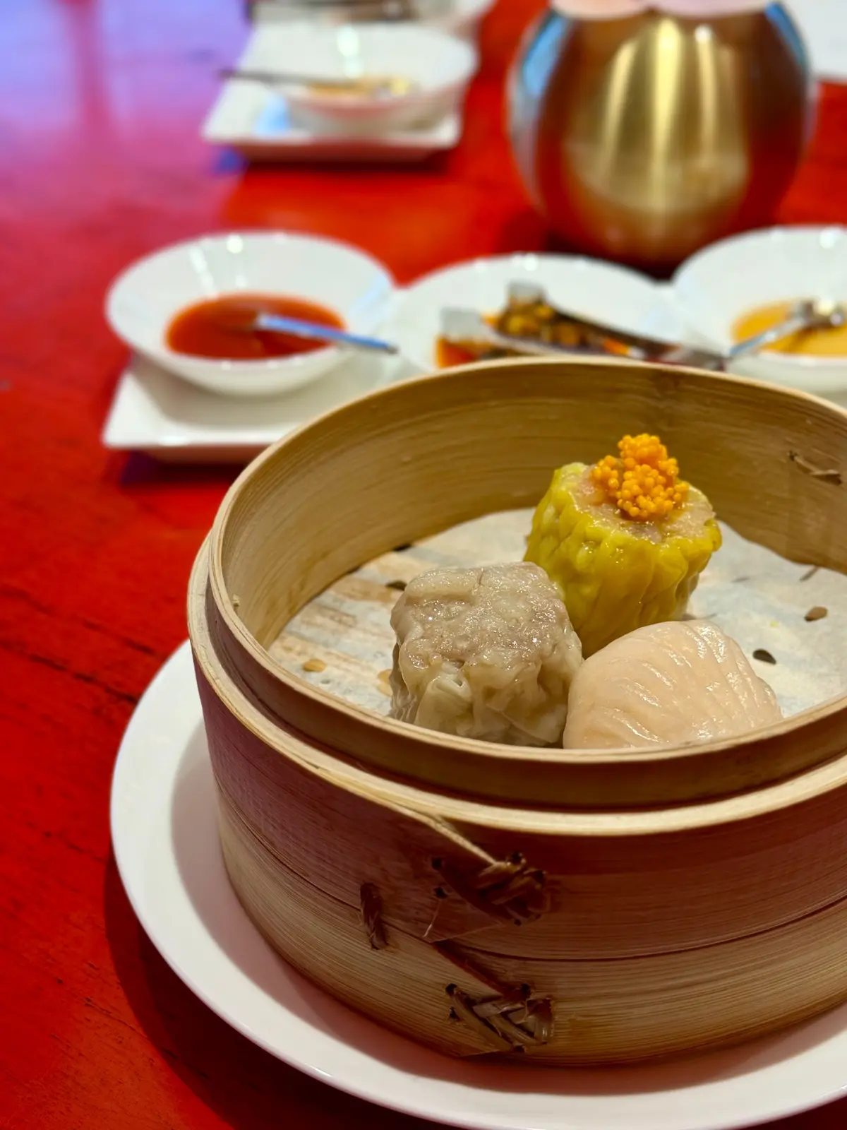 麻布台ヒルズ　ホテル「ジャヌ東京」虎景軒（フージン）　料理写真　点心三種