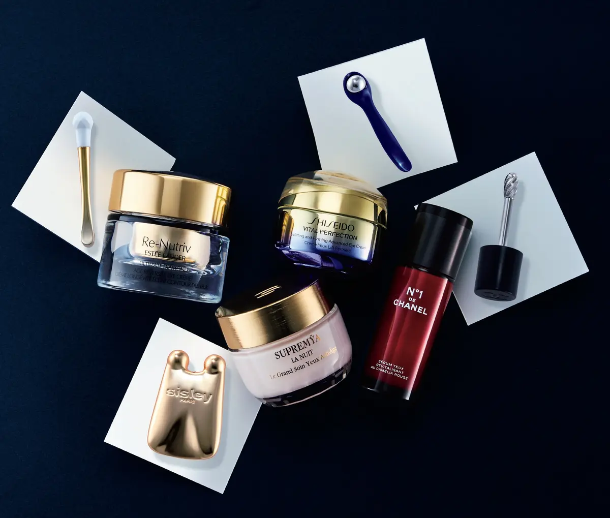 マッサージャー付きアイケア　おすすめ　シャネル　資生堂　シスレー　エスティローダー