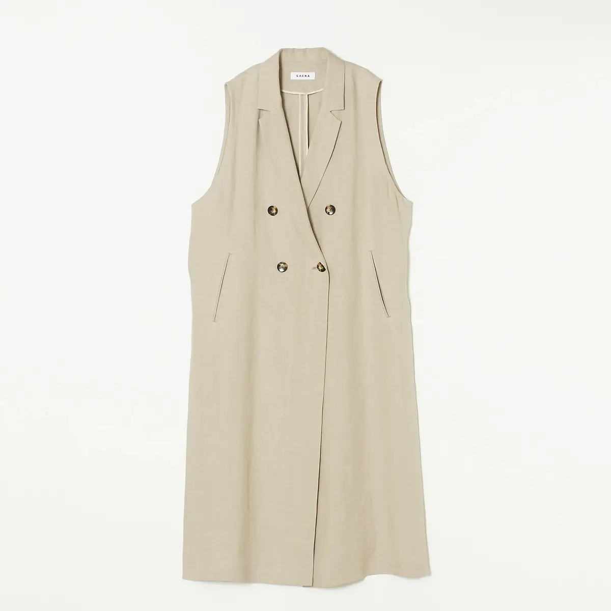 SACRA LINEN TWILL ジレ ￥53,900