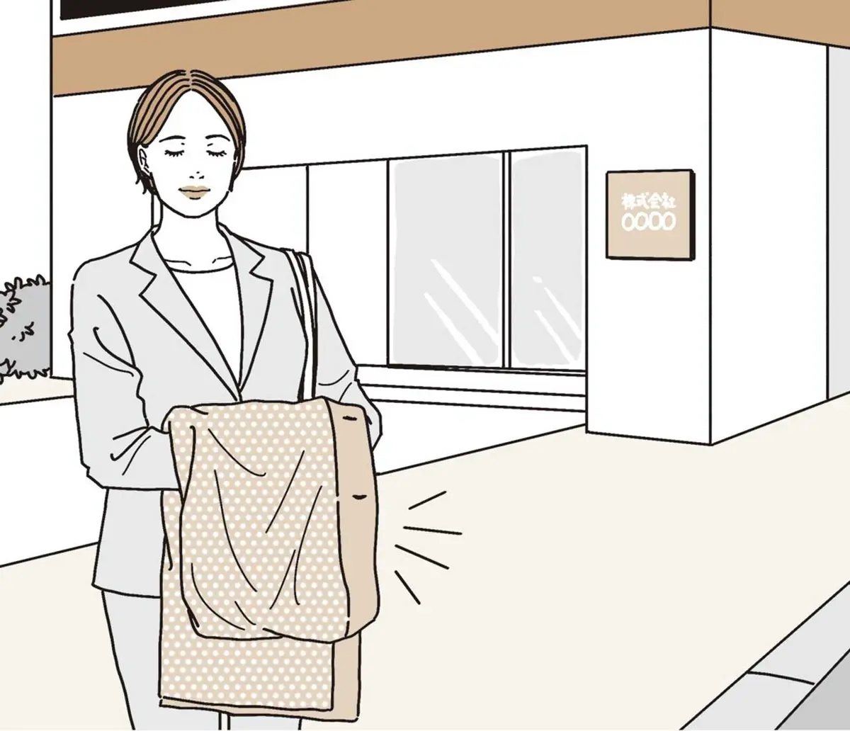 コートやジャケットの着脱は訪問先に入る手前で行う