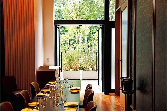 個室は3室。うち1室（写真）はプライベートテラスつ き