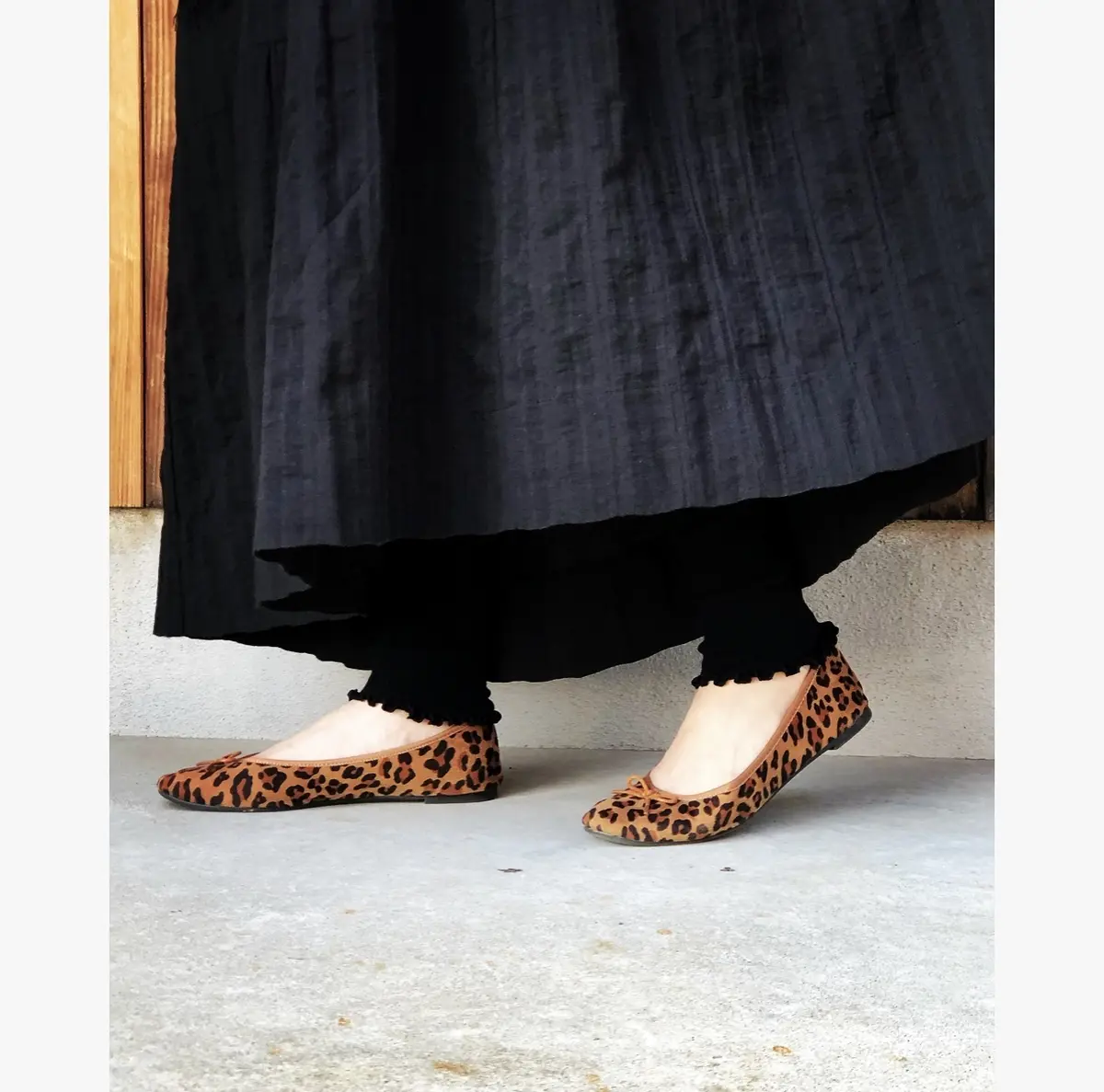 ユニクロ レギンスで足元映え