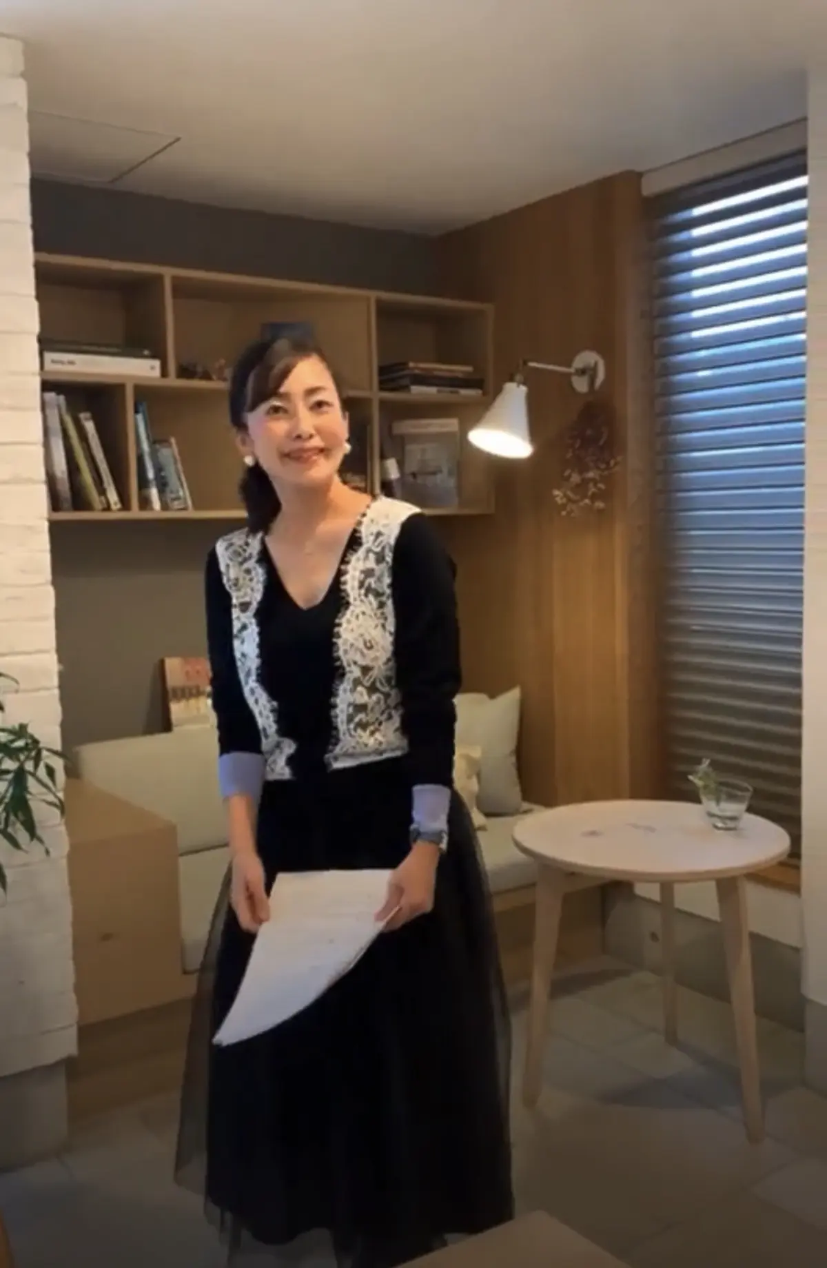 チュールスカート　冬コーデ