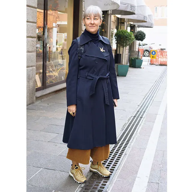 大きな襟のヴィンテージのコート