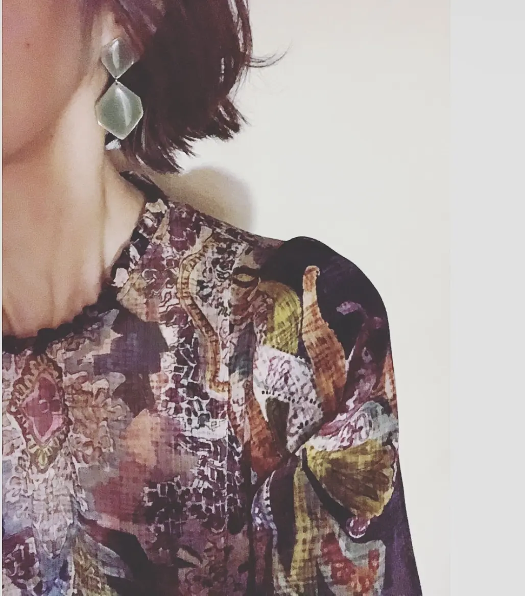 ZARA個性柄ワンピで、丸の内フレンチ。の画像_7