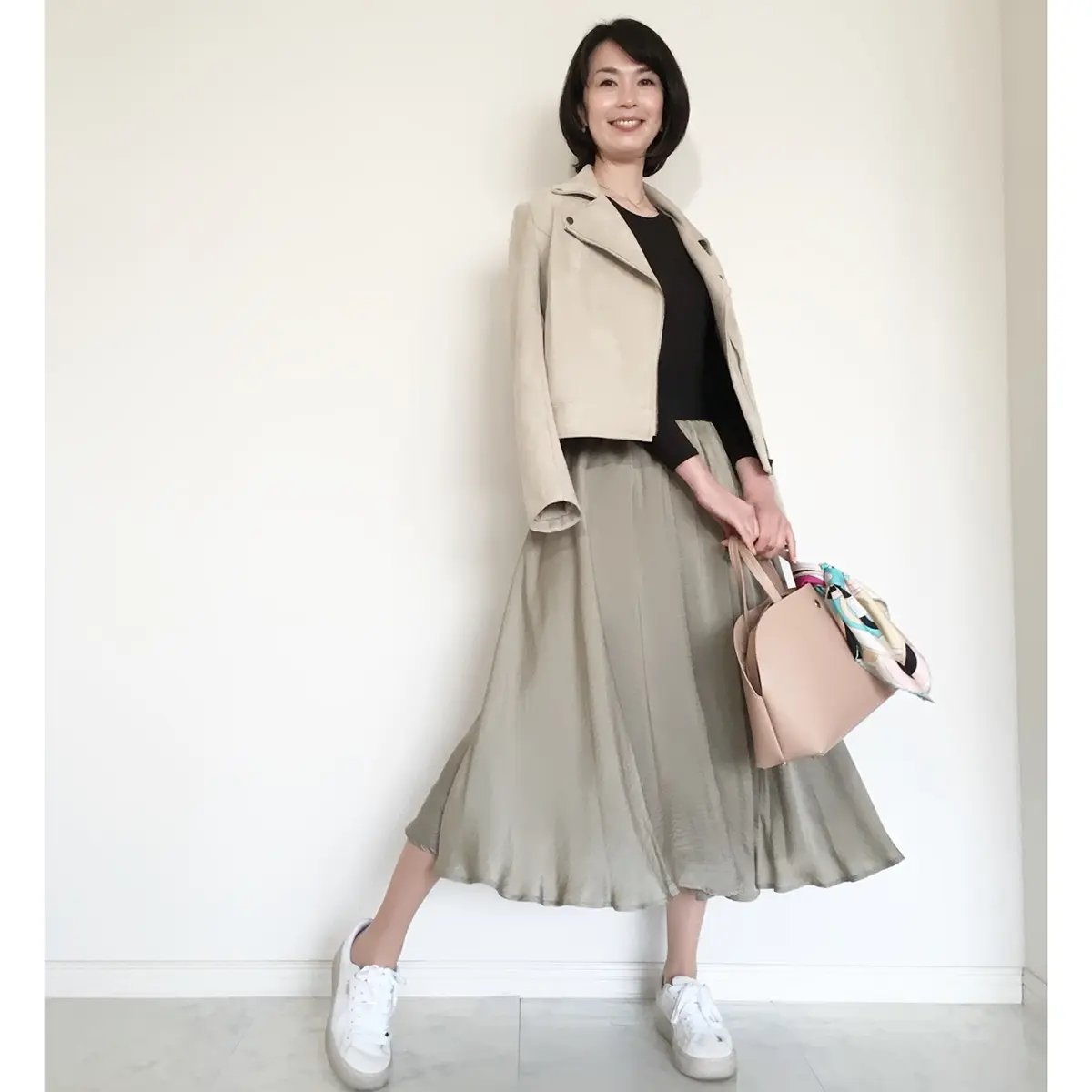 『ZARA』のスエードライダースジャケット