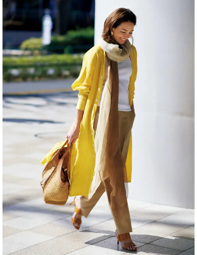 フィナモレのイエローのワンピースのRINA