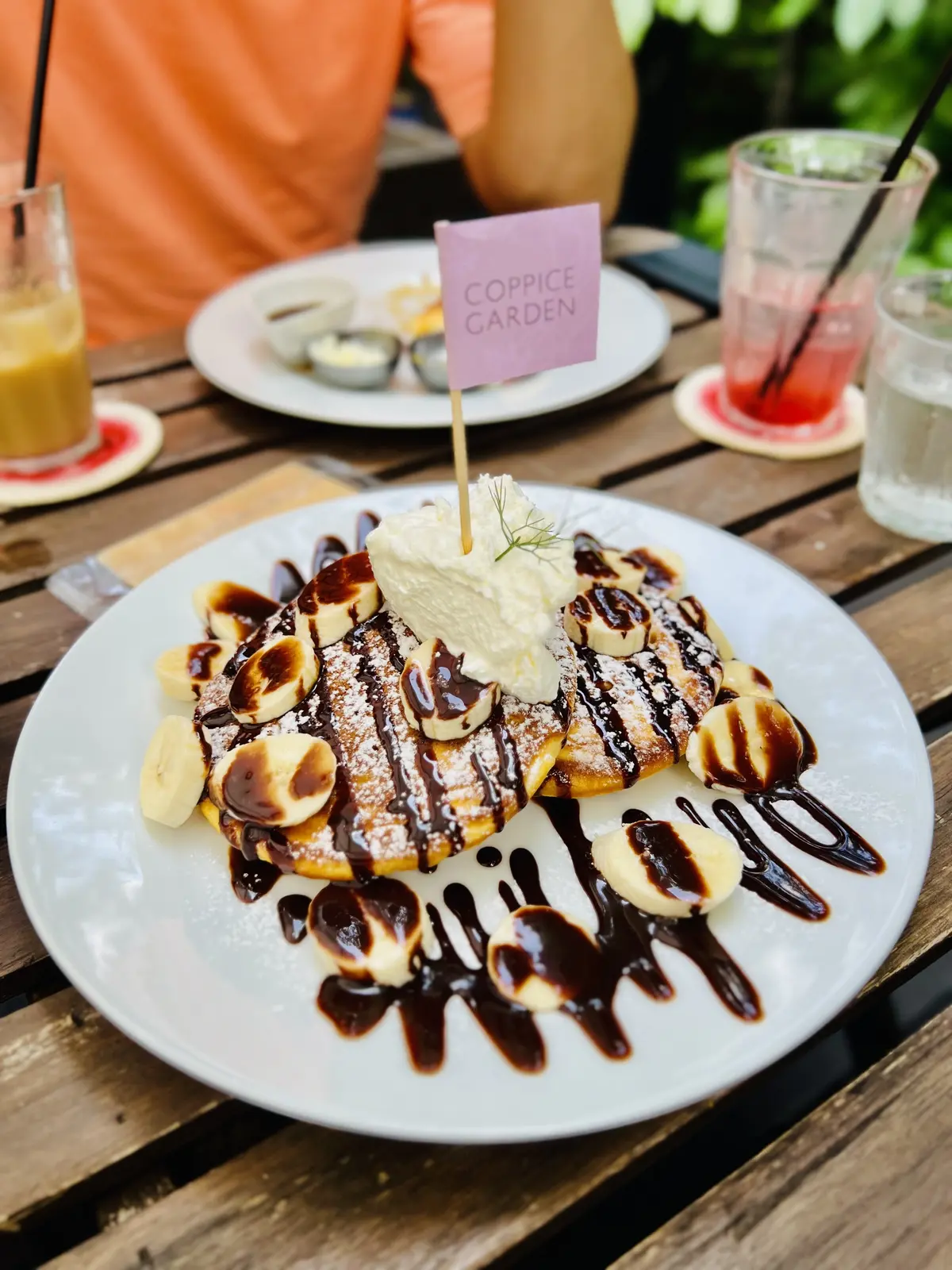 長女はチョコバナナパンケーキをオーダー！