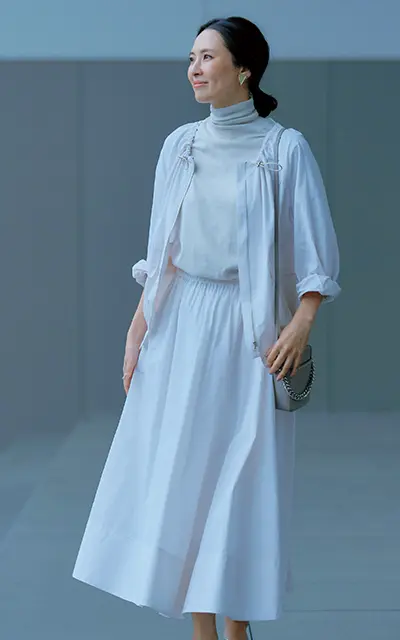 ブルゾン×ロングスカート