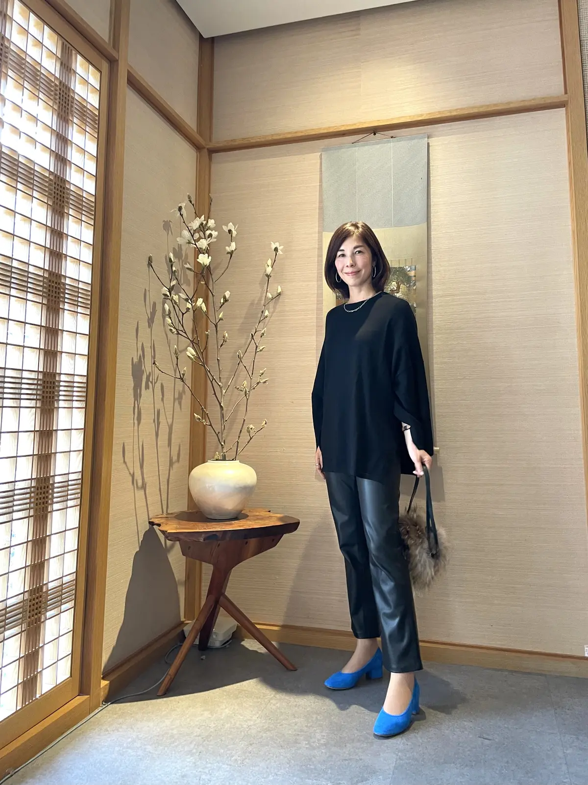 ZARAのエコレザーパンツで季節の変わりの画像_2