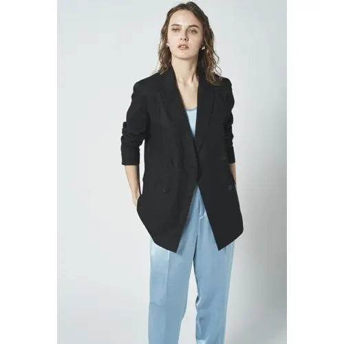 N.O.R.C コットンリネンWブレストジャケット ￥19,000