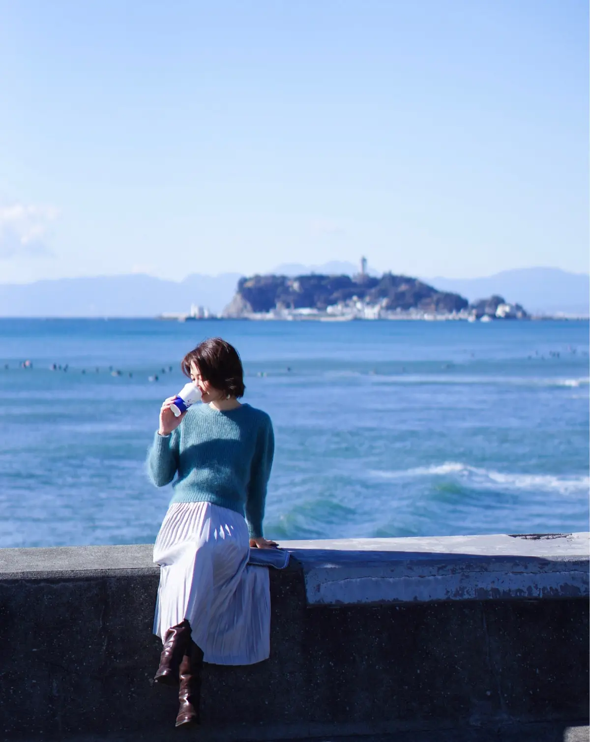 martiniqueの海色モヘアとラメスの画像_3