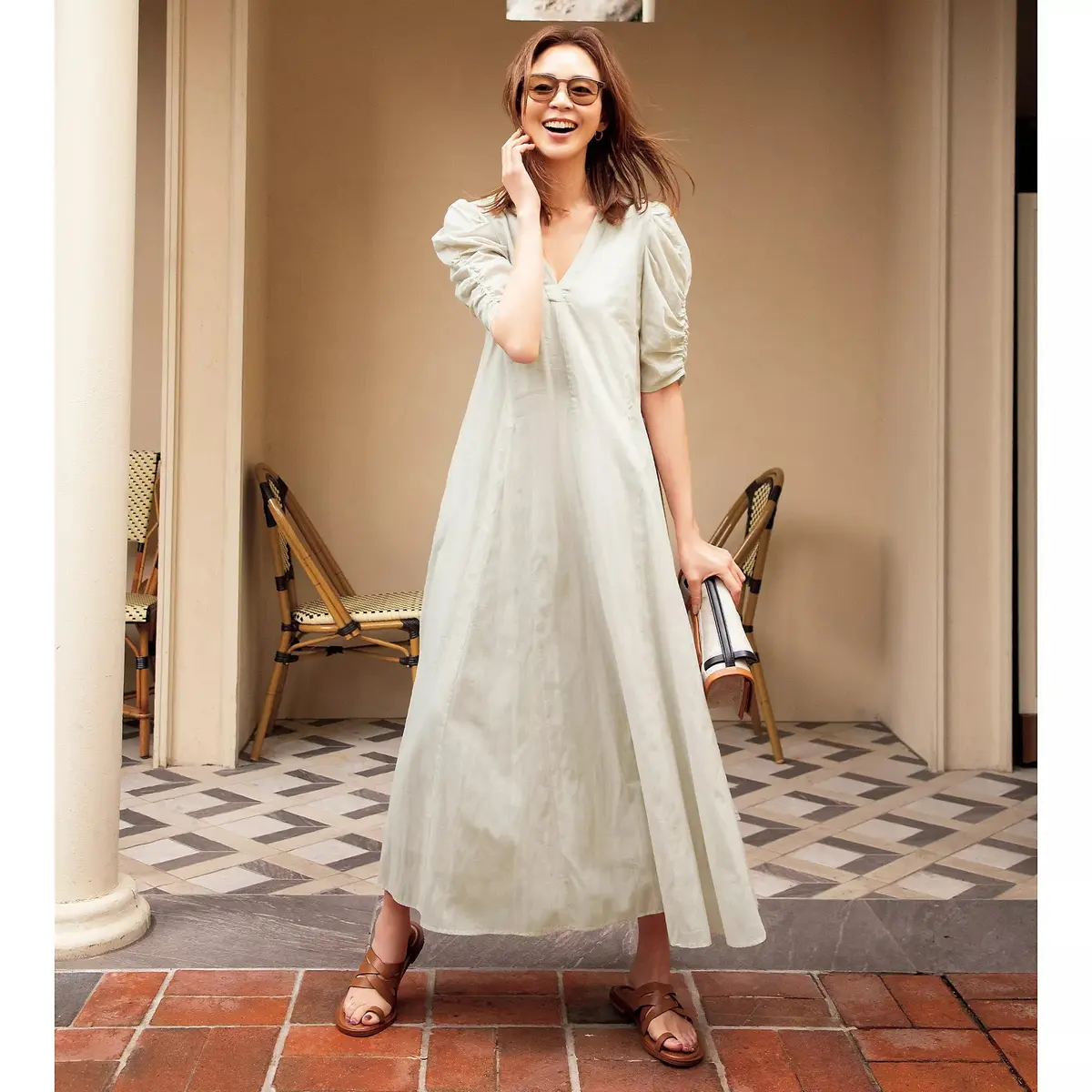 ne Quittez pas×éclat シャドーストライプドレス