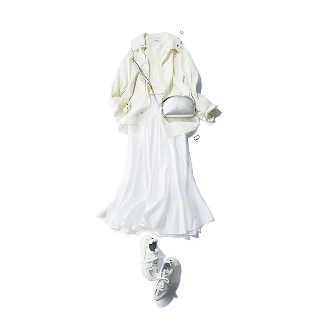 進化した素材を重ねた白のワントーンがとびきり上品