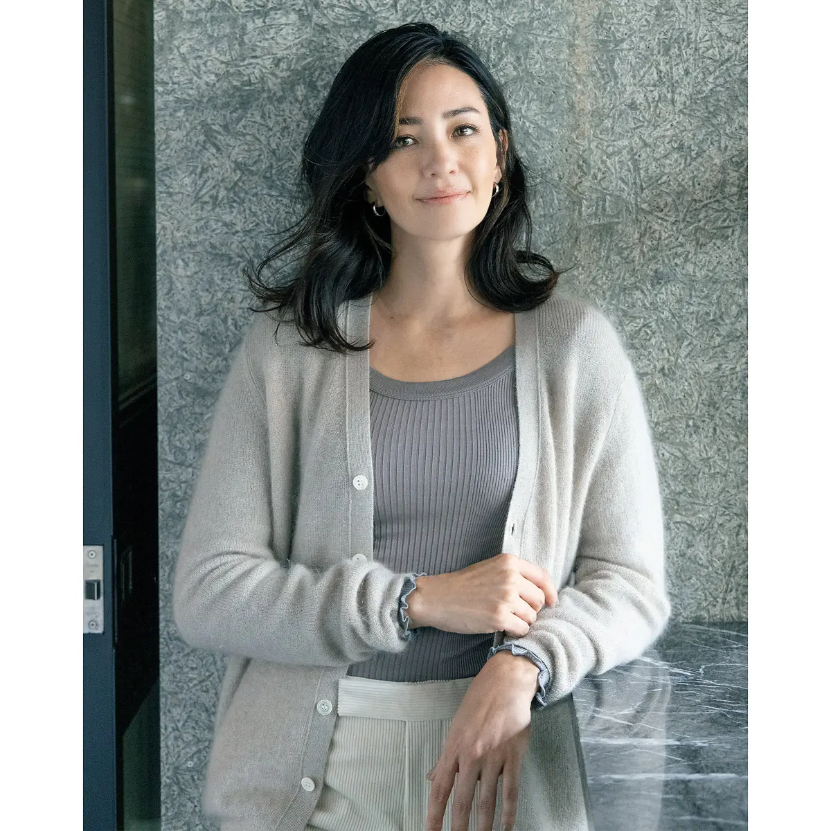 DRESS HERSELF シルクリブカットソー ロングスリーブ