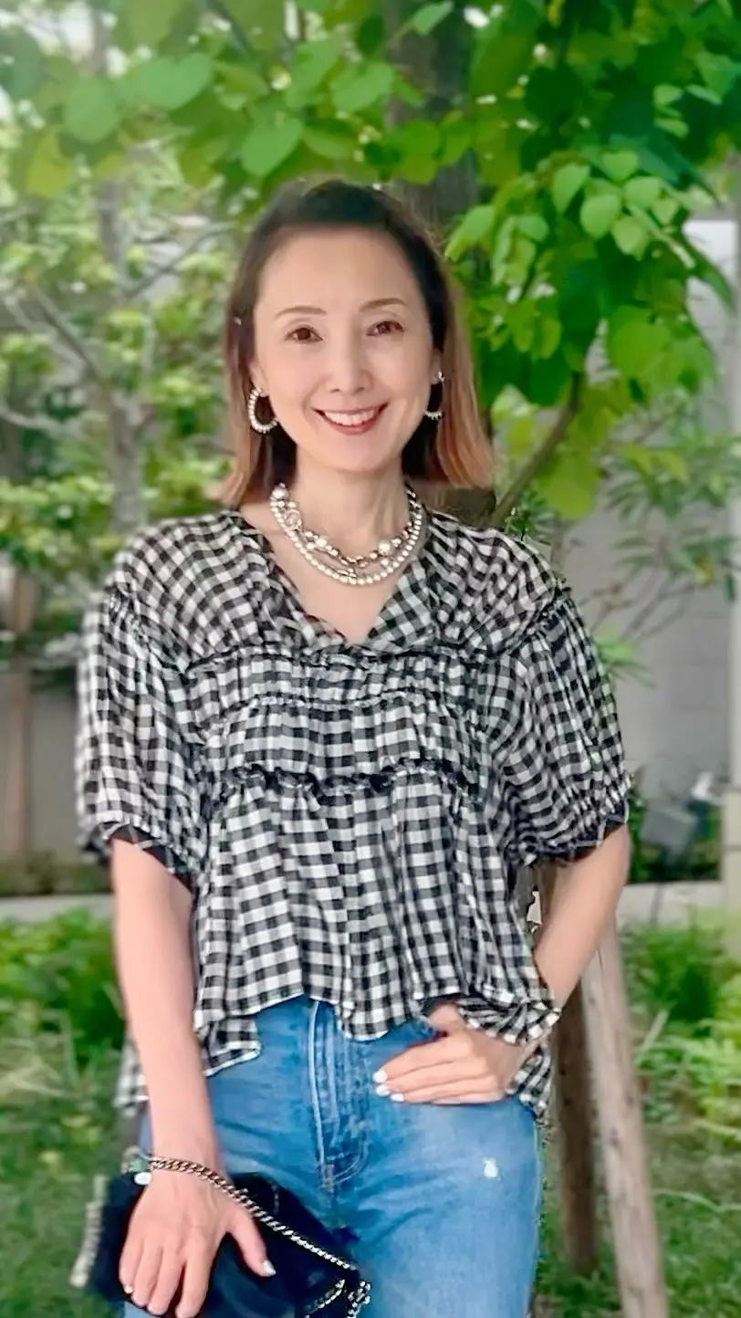 流行りのギンガムチェックをデニムで大人のの画像_5