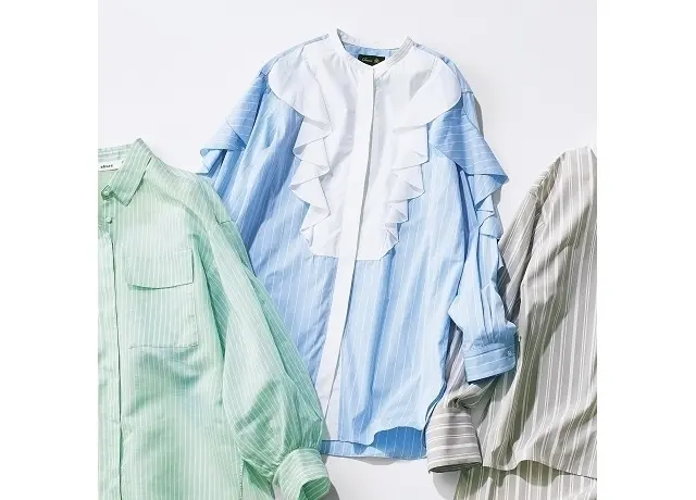 【Drawer（ドゥロワー）】ストライプ＋フリルのキャッチーな組み合わせ