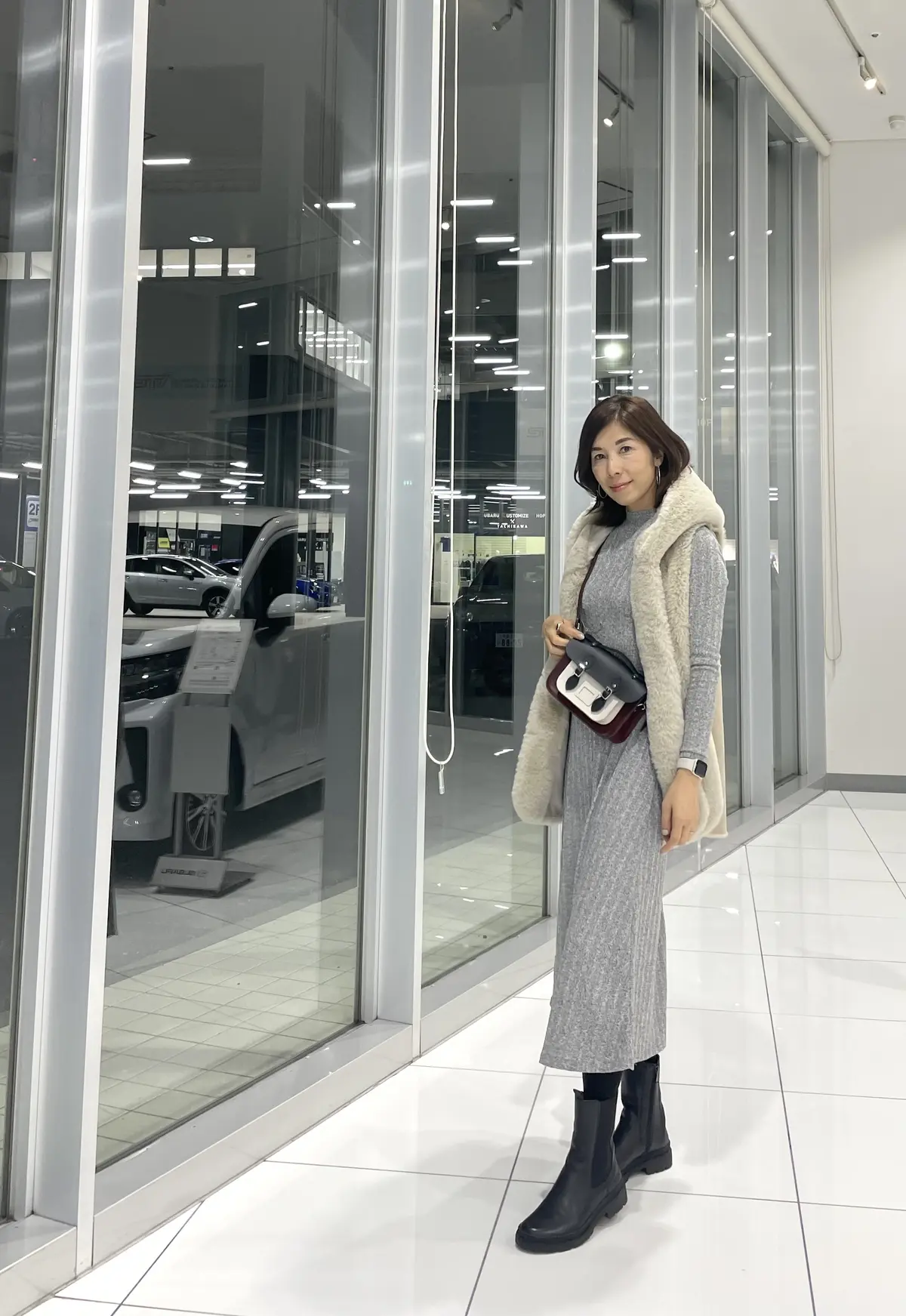 華組ワンピースコーデ　ZARAワンピース