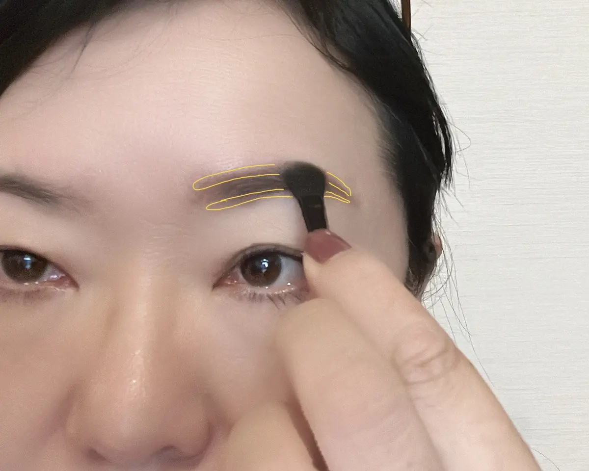 眉メイクプロセス