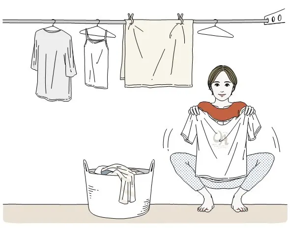 OurAge×Webエクラ　洗濯物を干しながら