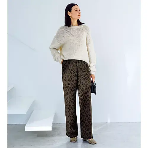 E by eclat レオパードジャカードパンツ ￥19,800