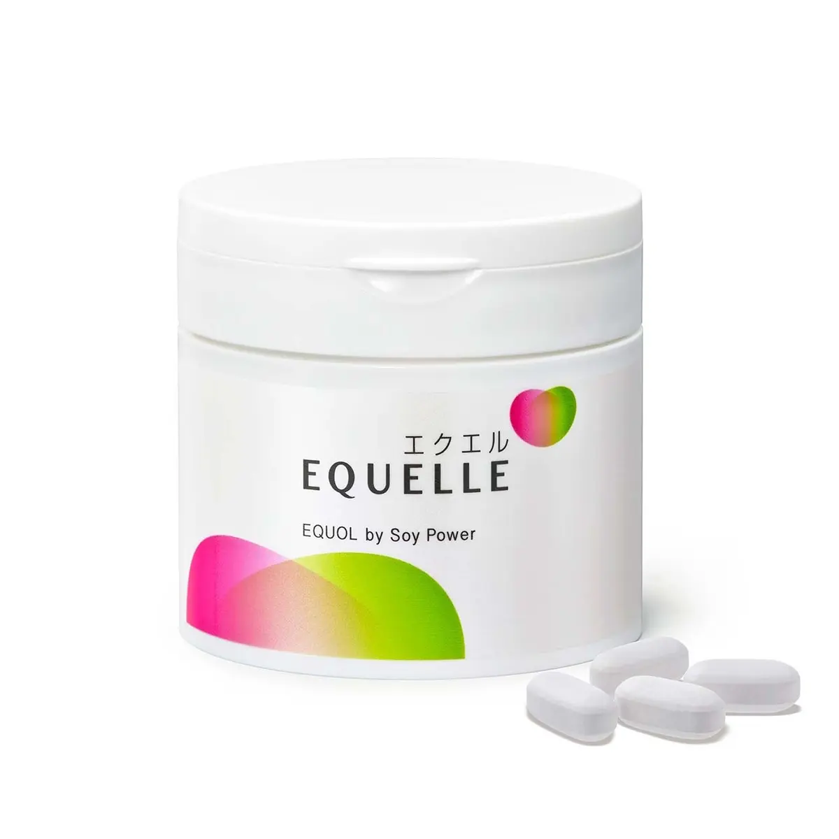 エクオール10㎎を1日の目安4粒でとることができ る。エクエル 112粒入り（1日4粒目安、28日分）￥4,320／大塚製薬