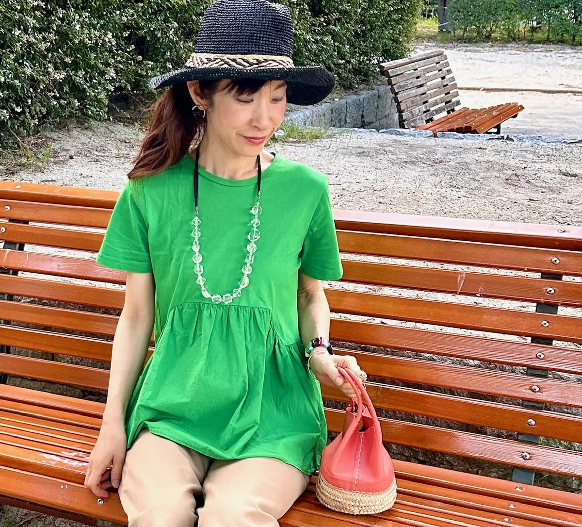 ZARAのグリーントップスで暑〜い日のおの画像_3