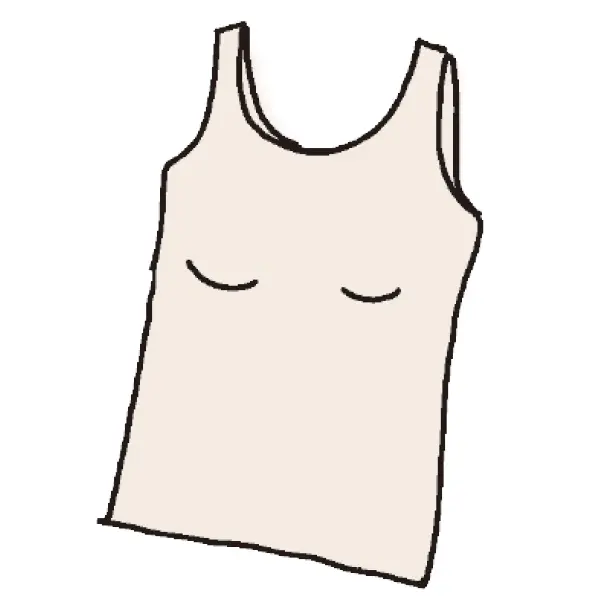 カップつきタンクトップ