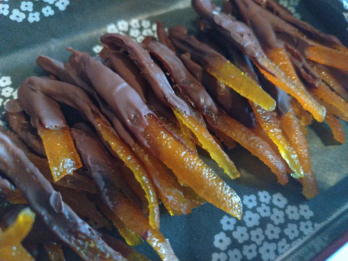 オランジェット　チョコレートテンパリング