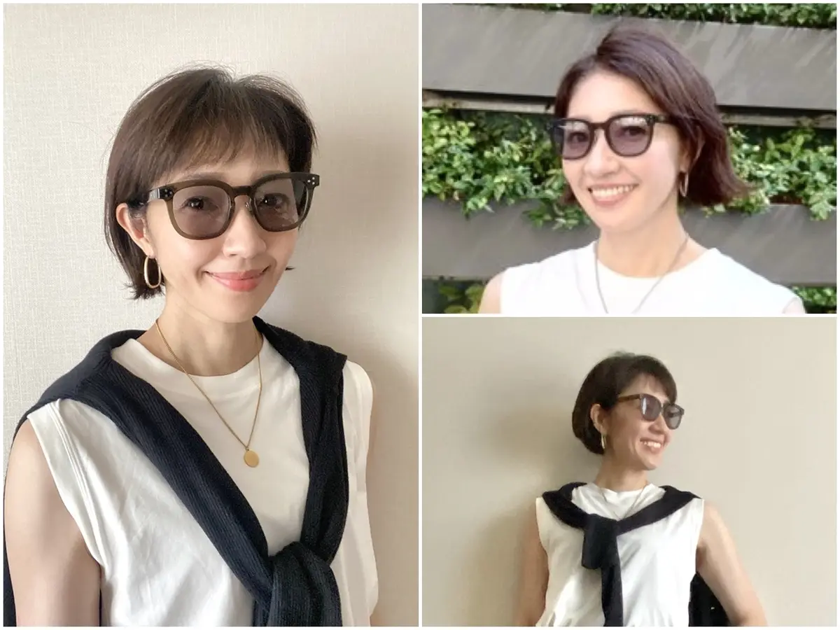 YELLOWS PLUSのサングラスコーデ