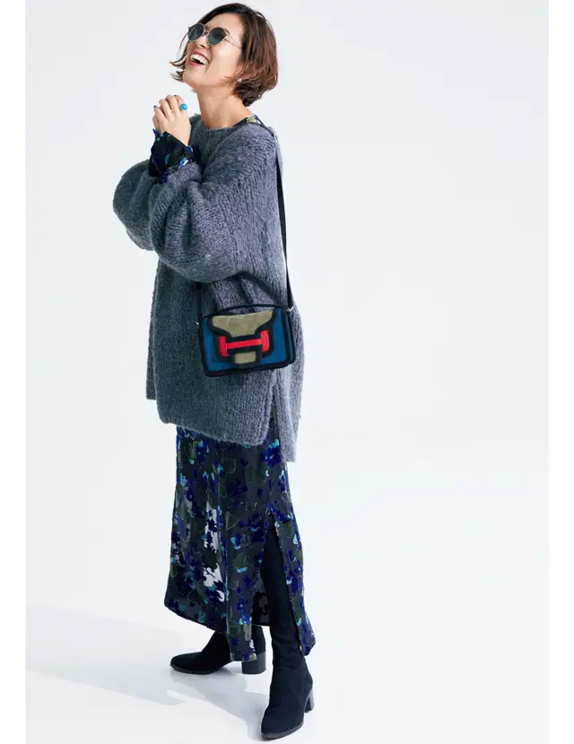 大草直子　柄ワンピースは薄手を選べば『玉ねぎ戦法』にも使いやすい！