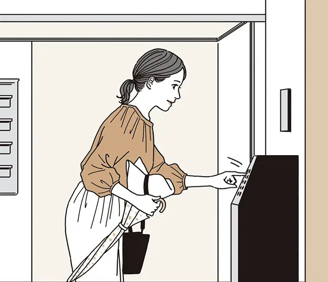 身なりを整えてからインターホンを押す