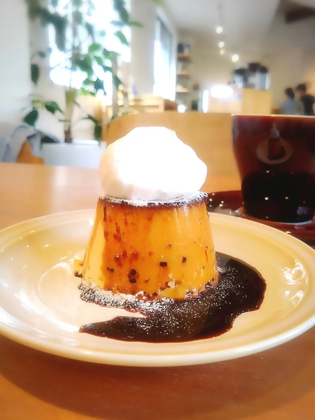 浜田山のカフェ、ou（オウ）、クラシックプリン、カフェラテ、モーニングプレート