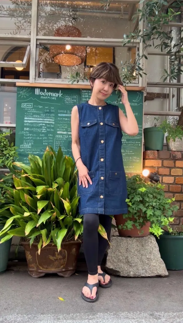 今年の夏はH&Mデニムワンピースで、ハイの画像_1