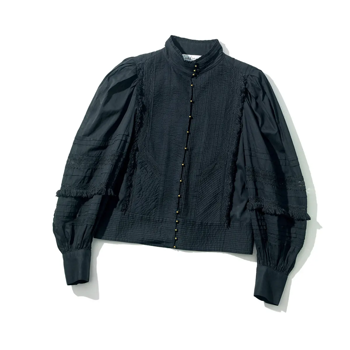 カオスの ピンタックレースブラウス