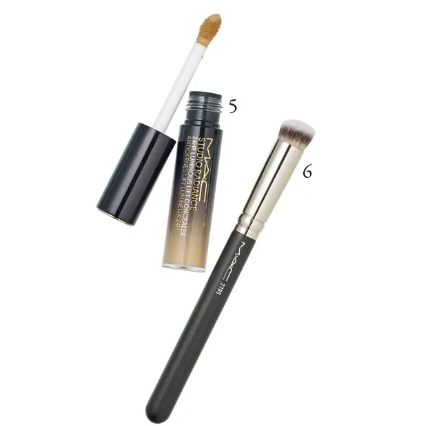 スタジオ ラディアンス 24 ルミナス コンシーラー 全14色  各￥4,510／M・A・C 　#270S ミニ ラウンド スラント ブラシ¥5,610／M・A・C