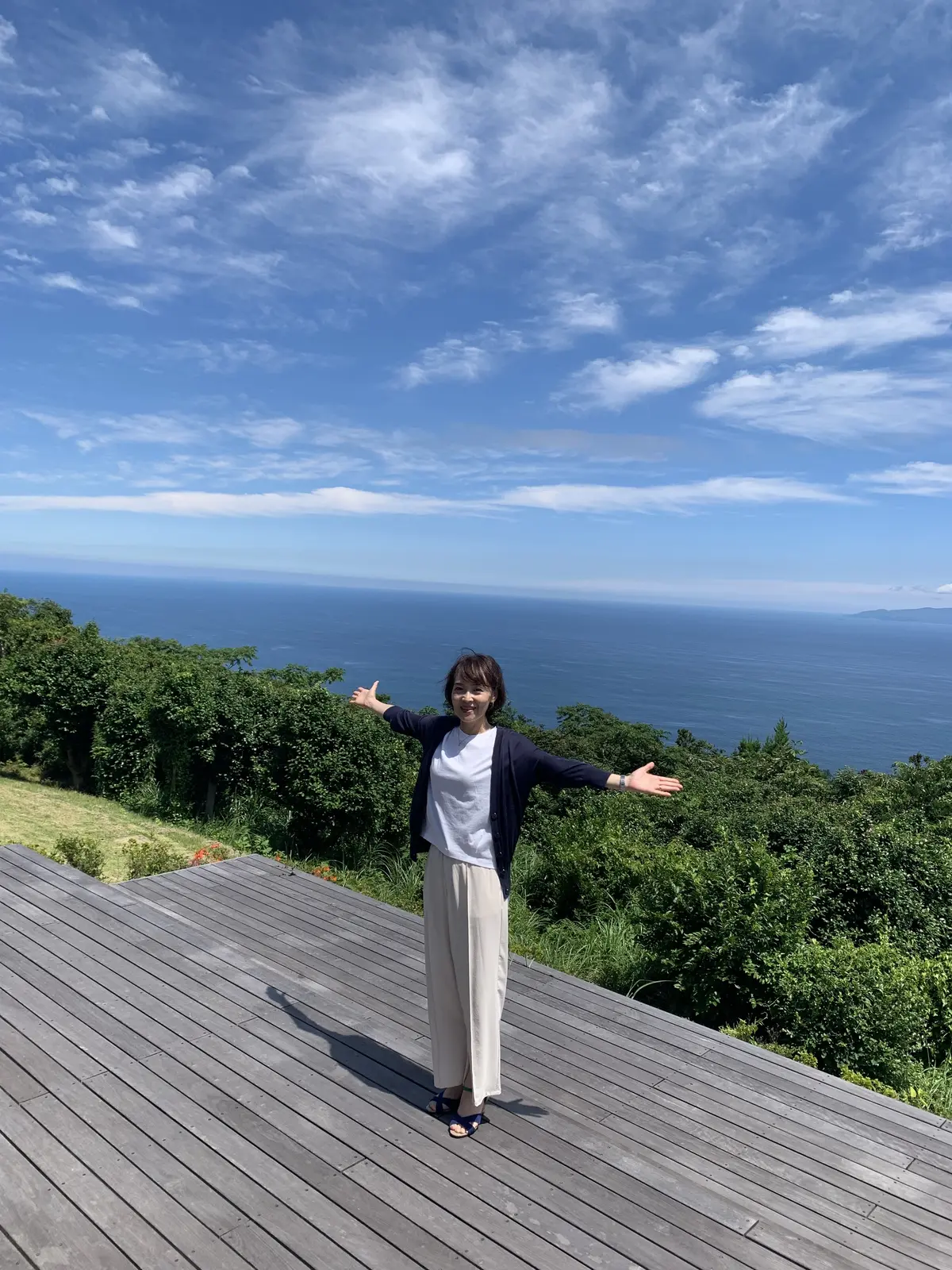 ステップテラスからの空と海