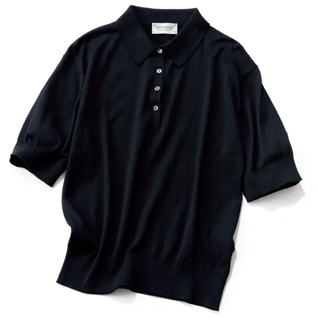 JOHN SMEDLEYのニットポロシャツ