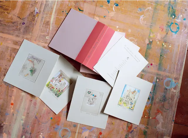 ’90年『クリスマスの思い出』のために山本さんが描いた原画の数々。