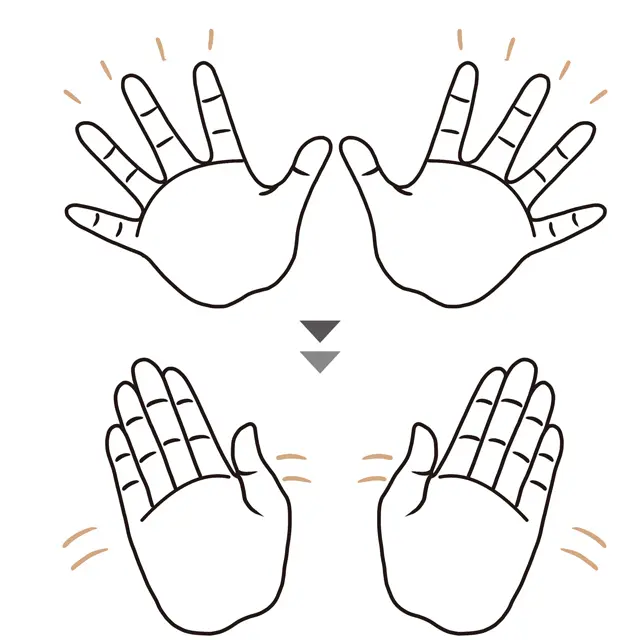 手指不調セルフケア　指開閉運動