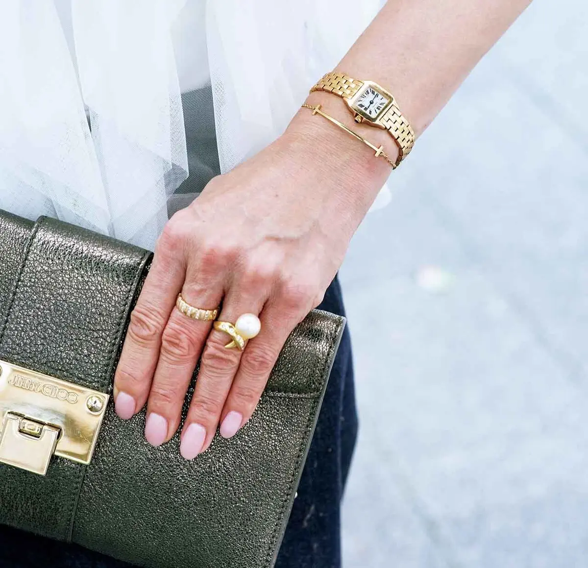 大好きなデニムをトップスと 大ぶりアクセサリーで華やがせて