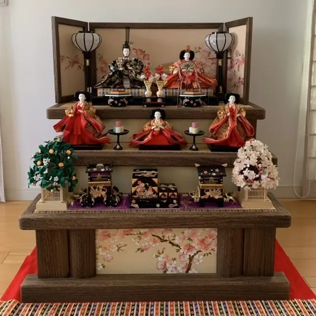 3段五人飾りのお雛様