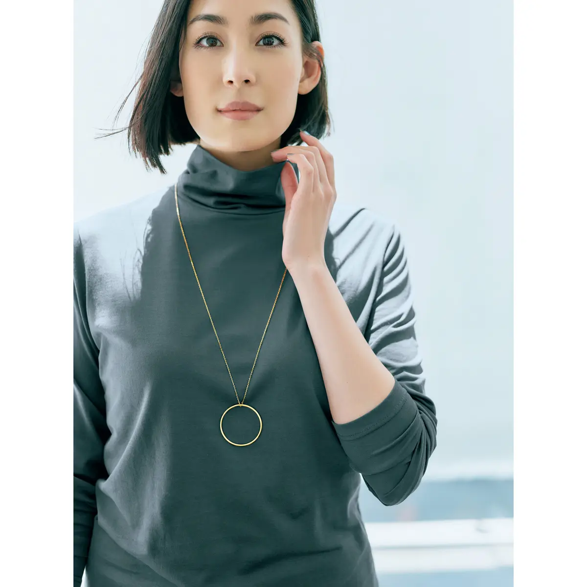 MARIA BLACK サークルチャームネックレス