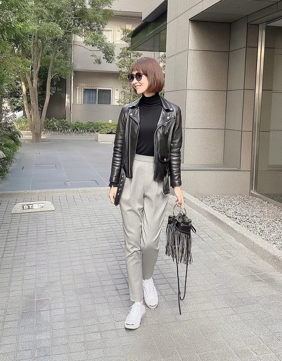 ライダースで大人カジュアルの画像_3