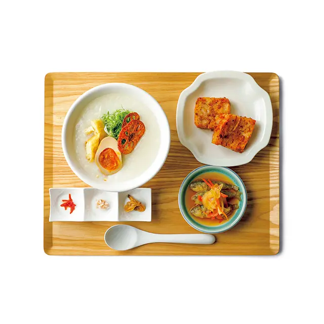 和もあれば、中華もあり。朝粥と副菜は組み合わせ自在  富小路粥店（とみのこうじかゆてん）