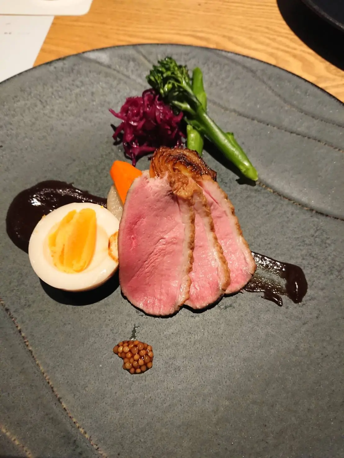 主菜 合鴨ロース煮 大根ステーキ 赤味噌ソース