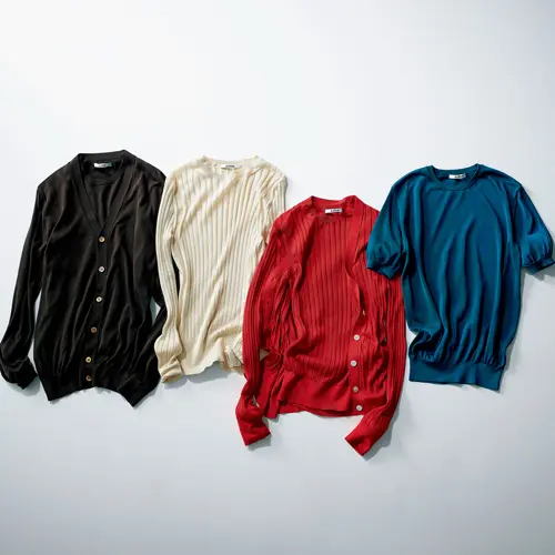 スローンのニットとカーディガン