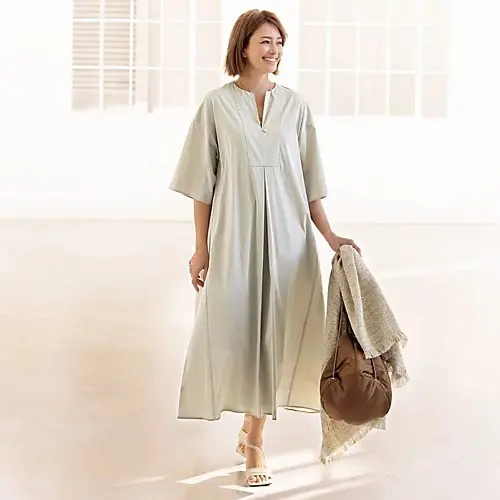 TICCA×eclat キーネックロングワンピース ￥31,900