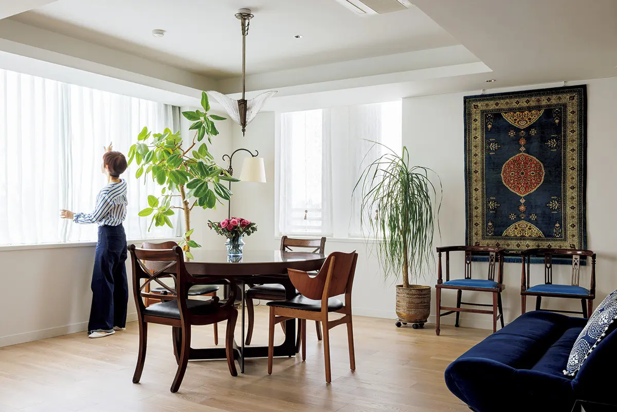 ホテルクアビオ オーナー 宮田喜代美さんの自宅リビング