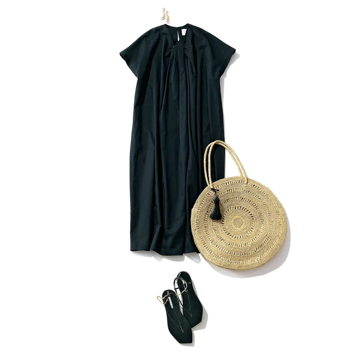 MIDIUMISOLID×éclat フロントノットワンピース